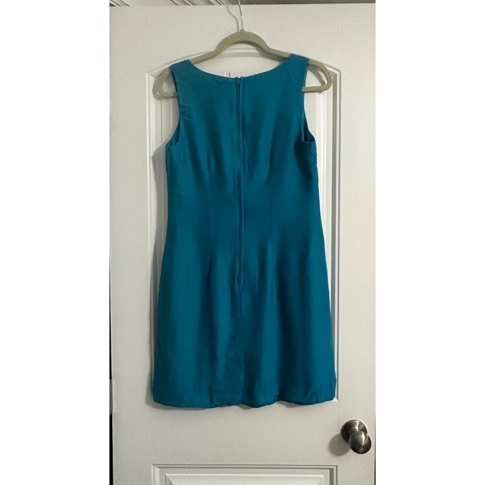 Jessica Howard dress textured rayon blend teal size 12 mini lined formal…​​ - Picture 2 of 6